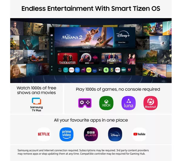Samsung 55" Crystal UHD 4K HDR Smart TV Competition