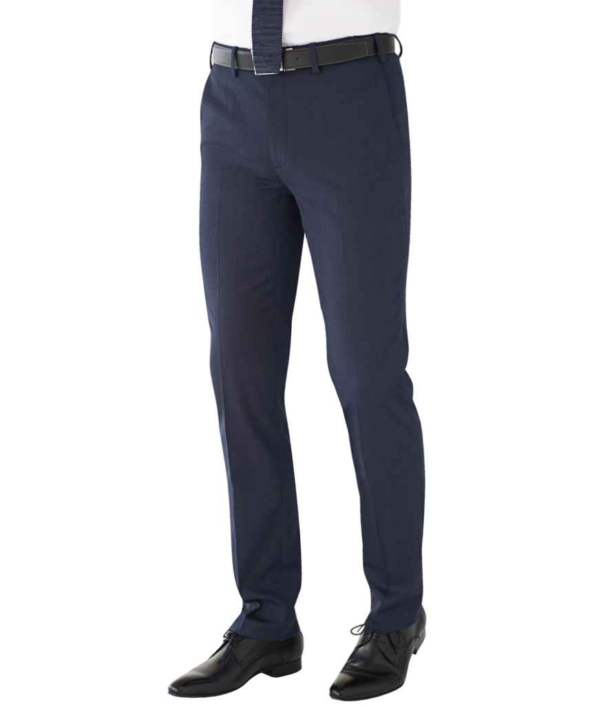 BK213 Navy Pindot Front